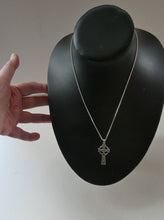 Load image into Gallery viewer, Vintage 1990s Hallmarked Silver Iona Cross Pendant
