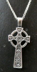 Vintage 1990s Hallmarked Silver Iona Cross Pendant