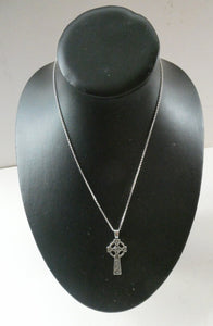 Vintage 1990s Hallmarked Silver Iona Cross Pendant
