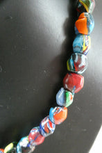 Load image into Gallery viewer, 1920s Antique MORRETTI Venetian Glass Millefiori Bead Necklace. 39 Beads in Total
