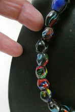 Load image into Gallery viewer, 1920s Antique MORRETTI Venetian Glass Millefiori Bead Necklace. 39 Beads in Total
