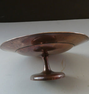 1850s Antique Cast Copper ART UNION Tazza featuring Rims Decorations with Putti Frolicking in Scrolling Foliage