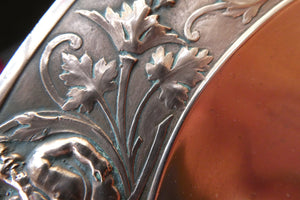 1850s Antique Cast Copper ART UNION Tazza featuring Rims Decorations with Putti Frolicking in Scrolling Foliage