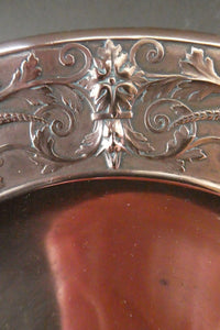 1850s Antique Cast Copper ART UNION Tazza featuring Rims Decorations with Putti Frolicking in Scrolling Foliage