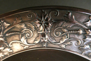1850s Antique Cast Copper ART UNION Tazza featuring Rims Decorations with Putti Frolicking in Scrolling Foliage