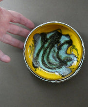 Load image into Gallery viewer, Pair of 1970s Poole Pottery Delphis Dishes. Shallow Bowl and Small Plate
