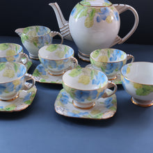 Load image into Gallery viewer, 1930s PARAGON Star Mark Bone China Teaset. Honesty Pattern with Aztec Shape. All Excellent Condition
