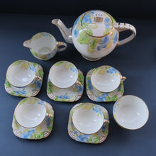 Load image into Gallery viewer, 1930s PARAGON Star Mark Bone China Teaset. Honesty Pattern with Aztec Shape. All Excellent Condition
