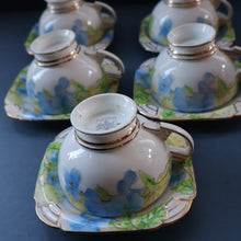 Load image into Gallery viewer, 1930s PARAGON Star Mark Bone China Teaset. Honesty Pattern with Aztec Shape. All Excellent Condition
