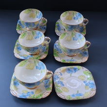 Load image into Gallery viewer, 1930s PARAGON Star Mark Bone China Teaset. Honesty Pattern with Aztec Shape. All Excellent Condition
