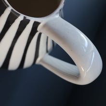 Load image into Gallery viewer, Large 1950s WEST GERMAN Black and White Striped Pitcher Vase by Liesel Spornhayer for Schlossberg
