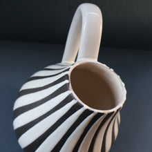 Load image into Gallery viewer, Large 1950s WEST GERMAN Black and White Striped Pitcher Vase by Liesel Spornhayer for Schlossberg
