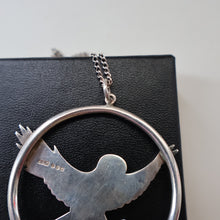 Load image into Gallery viewer, SHETLAND SILVER. Vintage LARGE Hallmarked Brooch by James Kerr of Lerwick. Shetland. Owl Design
