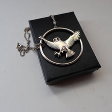 Load image into Gallery viewer, SHETLAND SILVER. Vintage LARGE Hallmarked Brooch by James Kerr of Lerwick. Shetland. Owl Design
