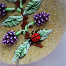 Load image into Gallery viewer, Vintage LIMITED EDITION 1990 Caithness Glass Paperweight. Entitled "Blackberries and Ladybird" by William Manson
