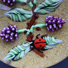 Load image into Gallery viewer, Vintage LIMITED EDITION 1990 Caithness Glass Paperweight. Entitled "Blackberries and Ladybird" by William Manson
