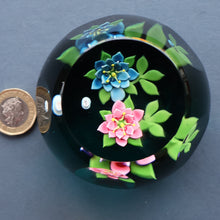 Load image into Gallery viewer, SCOTTISH Limited Edition 1992 Caithness Lampwork Paperweight ROSE GARLAND  by William Manson. Signed to the base 
