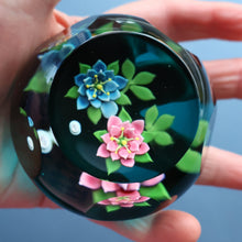 Load image into Gallery viewer, SCOTTISH Limited Edition 1992 Caithness Lampwork Paperweight ROSE GARLAND  by William Manson. Signed to the base 
