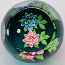 Load image into Gallery viewer, SCOTTISH Limited Edition 1992 Caithness Lampwork Paperweight ROSE GARLAND  by William Manson. Signed to the base 
