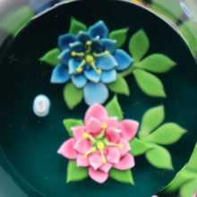 Load image into Gallery viewer, SCOTTISH Limited Edition 1992 Caithness Lampwork Paperweight ROSE GARLAND  by William Manson. Signed to the base 
