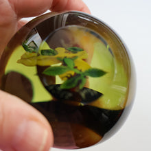 Load image into Gallery viewer, Vintage LIMITED EDITION 1991 Caithness Glass Paperweight. Entitled "Lily and Ladybird" by William Manson
