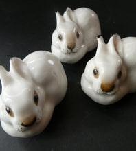 Load image into Gallery viewer, Vintage Lomonosov Soviet USSR Miniature Porcelain Group of White Rabbits
