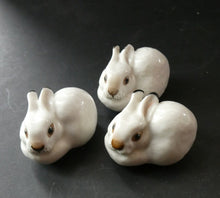 Load image into Gallery viewer, Vintage Lomonosov Soviet USSR Miniature Porcelain Group of White Rabbits
