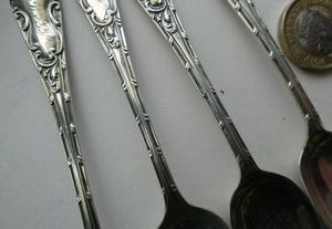 1901 Edwardian Teaspoons and Silver Sugar Tongs