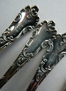 1901 Edwardian Teaspoons and Silver Sugar Tongs