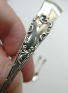 1901 Edwardian Teaspoons and Silver Sugar Tongs