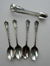 Load image into Gallery viewer, 1901 Edwardian Teaspoons and Silver Sugar Tongs
