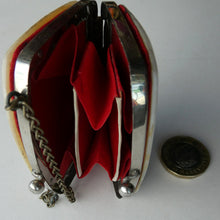 Load image into Gallery viewer, 1930s / 1940s EGYPTIAN Holiday Souvenir. from Alexandria. Mother of Pearl Coin Purse
