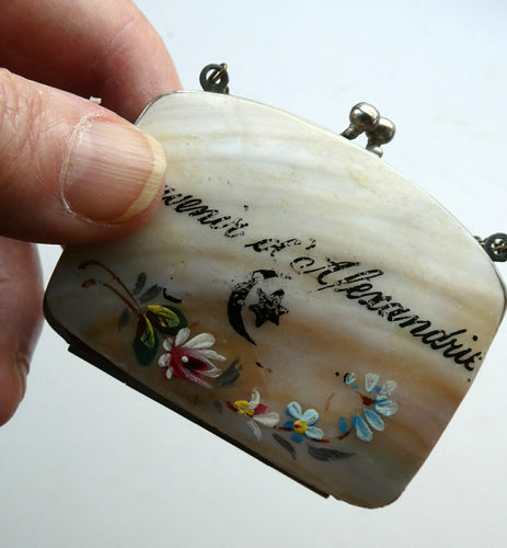 1930s / 1940s EGYPTIAN Holiday Souvenir. from Alexandria. Mother of Pearl Coin Purse