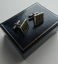Load image into Gallery viewer, AQUASCUTUM Tartan Cufflinks. In original retail box. UNWORN
