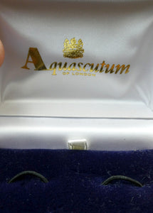 AQUASCUTUM Tartan Cufflinks. In original retail box. UNWORN
