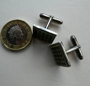 AQUASCUTUM Tartan Cufflinks. In original retail box. UNWORN