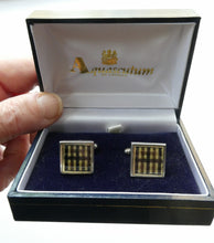 Load image into Gallery viewer, AQUASCUTUM Tartan Cufflinks. In original retail box. UNWORN
