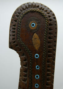 Vintage South American Folk Art. Treen Letter Opener or Paper Knife in the form of a Parrot