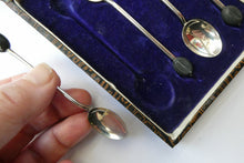 Load image into Gallery viewer, 1930s Boxed Set of Six Silver Hallmarked Coffee Spoons. Wilson &amp; Sharp, Edinburgh
