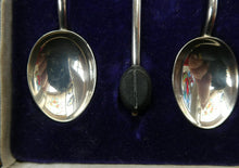 Load image into Gallery viewer, 1930s Boxed Set of Six Silver Hallmarked Coffee Spoons. Wilson &amp; Sharp, Edinburgh
