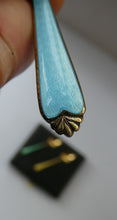 Load image into Gallery viewer, Set of 8 Silver Gilt Enamel Teaspoons Fitted Case
