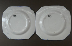 SCOTTISH POTTERY. Scottish Lady Decorator / Painter. 1930s Hand-Painted Pair of Side Plates. 6 3/4 inches