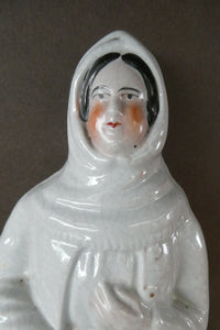 Antique 19th Century STAFFORDSHIRE Pottery Figurine of a Scottish Newhaven Fishwife Media 1 of 14