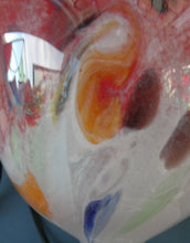 Load image into Gallery viewer, 1950s Scottish VASART Glass Tulip Lamp in Lilac Grey and Mottled Rose Pink Colours. WORKING
