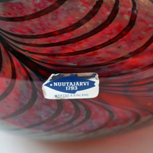 Load image into Gallery viewer, Large Vintage 1980s Finnish Glass Pheasant Bird. Nuutajarvi Sticker. Oiva Toikka Design
