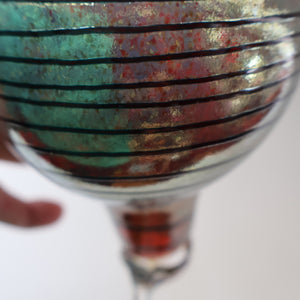 Large Vintage 1980s Finnish Glass Pheasant Bird. Nuutajarvi Sticker. Oiva Toikka Design