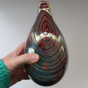 Large Vintage 1980s Finnish Glass Pheasant Bird. Nuutajarvi Sticker. Oiva Toikka Design