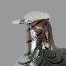 Load image into Gallery viewer, Large Vintage 1980s Finnish Glass Pheasant Bird. Nuutajarvi Sticker. Oiva Toikka Design
