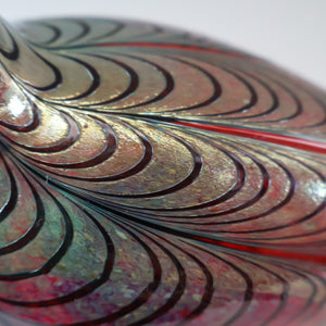 Large Vintage 1980s Finnish Glass Pheasant Bird. Nuutajarvi Sticker. Oiva Toikka Design