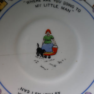 Antique 1920s Nursery Cup and Saucer. Attractive "Noah's Ark" Pattern by New Chelsea